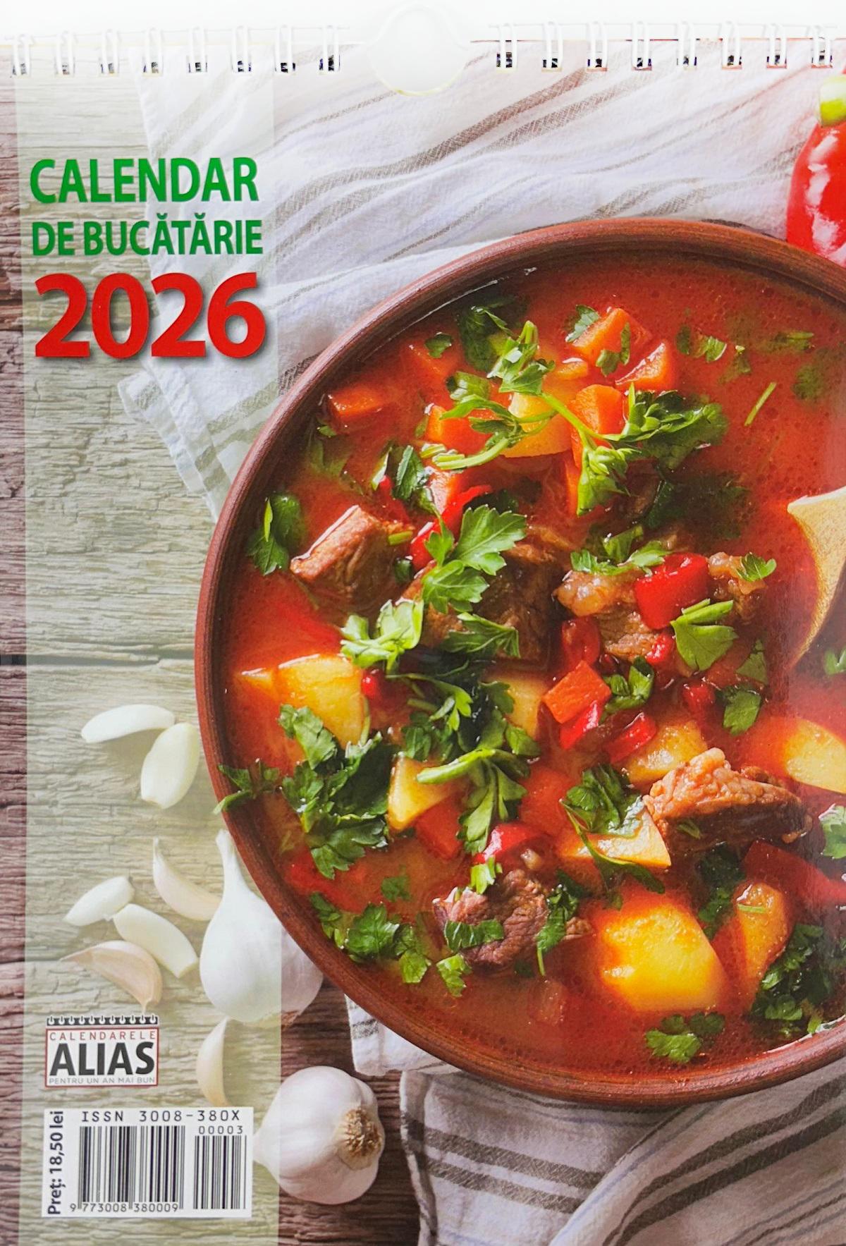 Calendar de bucatarie 2026