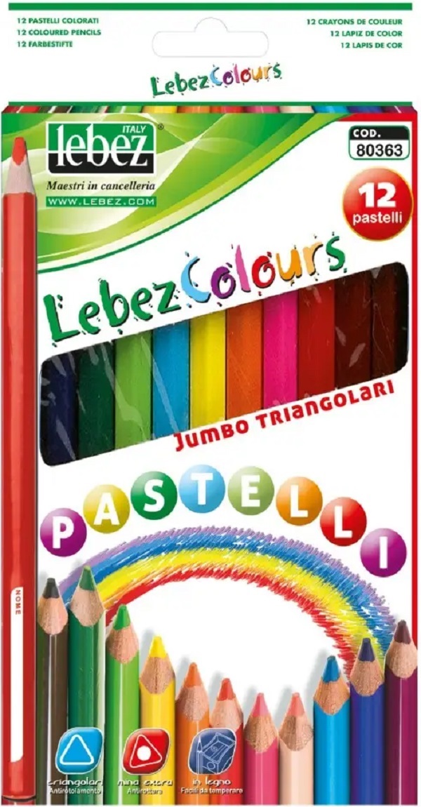 Set 24 creioane colorate hexagonale