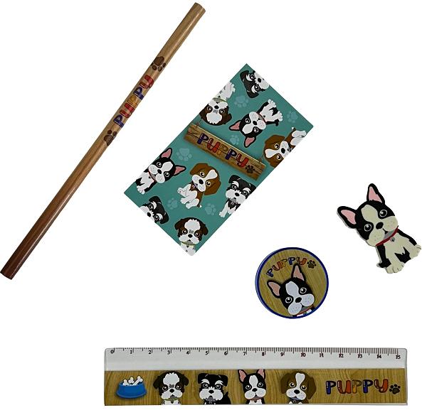 Set scolar: Puppy. Albastru