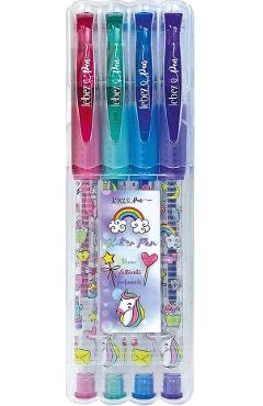 Imaginea produsului 'Set 4 pixuri cu sclipici parfumat. Girly'