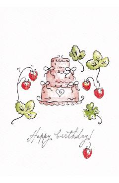 Imaginea produsului 'Felicitare: Tort cu căpșuni. Happy Birthday'