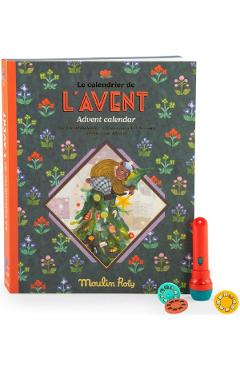 Poza produsului Calendar de advent: Lanterna si 23 de discuri cu povesti. Les Minouchkas