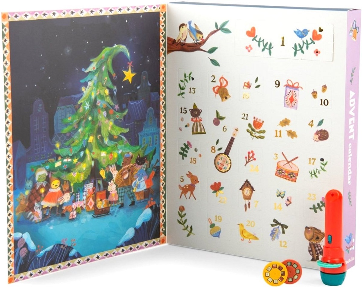 Calendar de advent: Lanterna si 23 de discuri cu povesti. Les Minouchkas