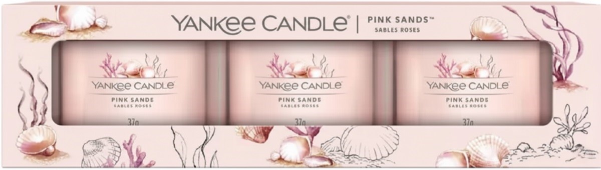 Set 3 lumanari parfumate mini: Pink Sands