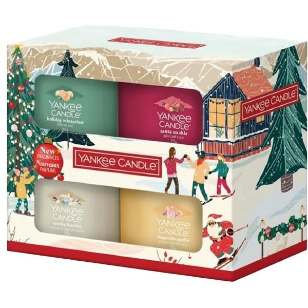 Set cadou 4 lumanari parfumate mini.  Apres Ski. 4x37g