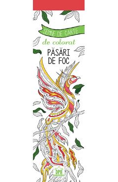 Poza produsului Semne de carte de colorat: Pasari de foc