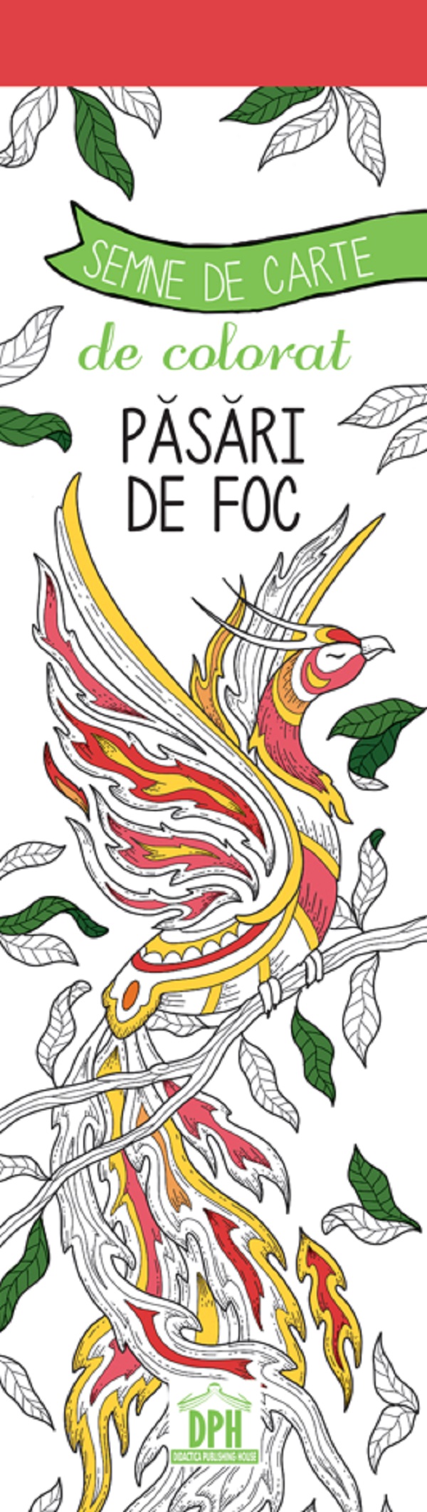 Semne de carte de colorat: Pasari de foc