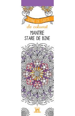 Poza produsului Semne de carte de colorat: Mantre. Stare de bine