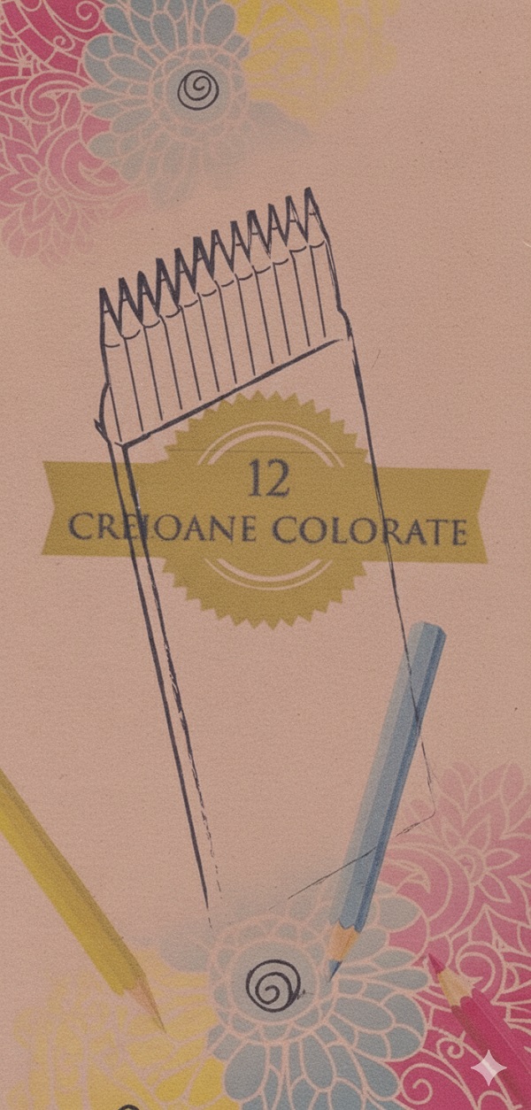 Colorez anotimpuri: Carte de colorat + 12 creioane colorate