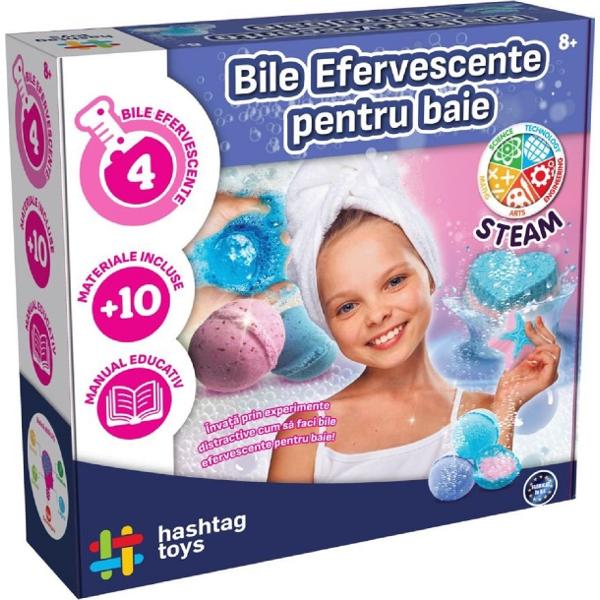 Set creare bile efervescente pentru baie. Kit STEAM