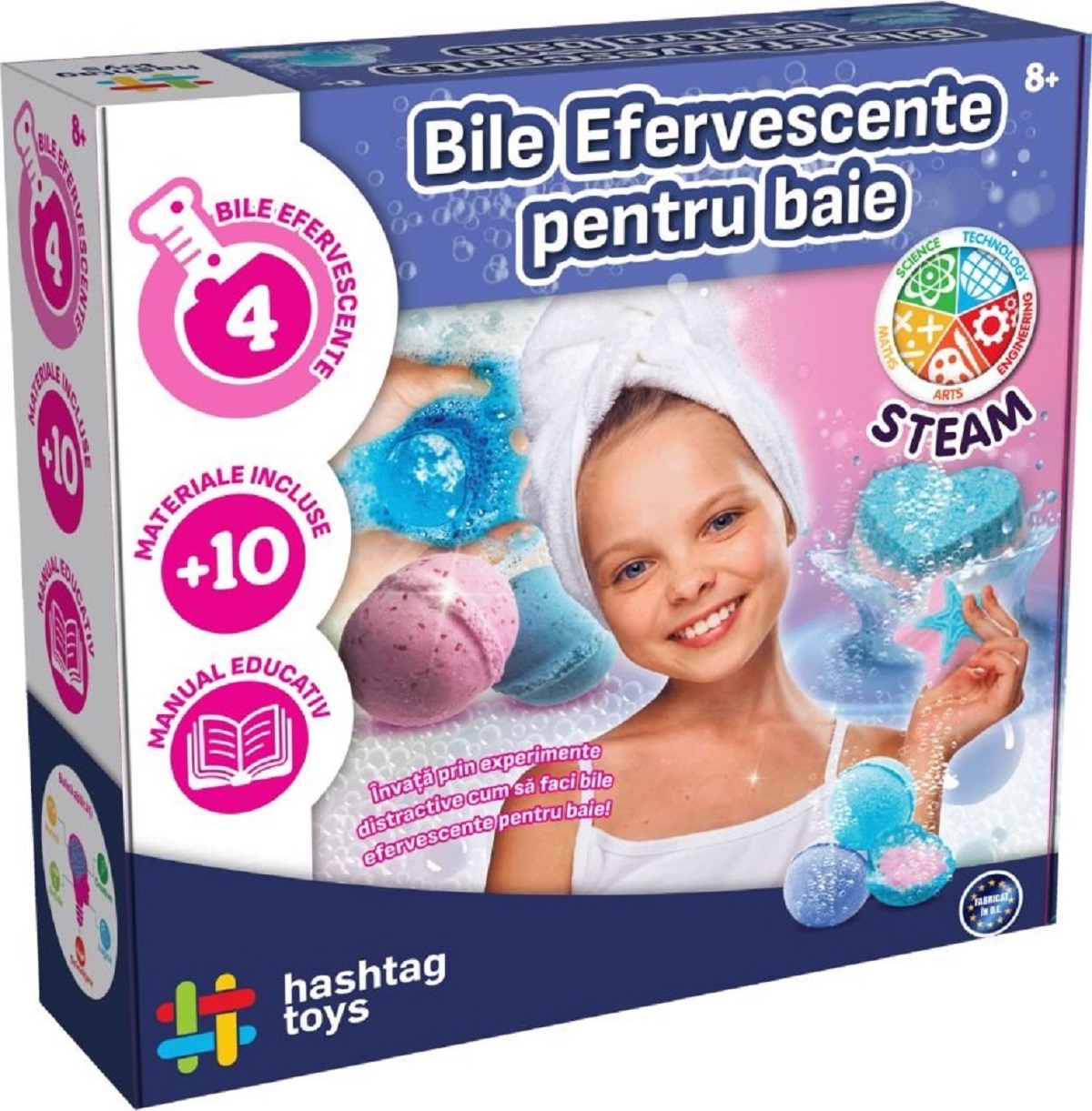 Set creare bile efervescente pentru baie. Kit STEAM