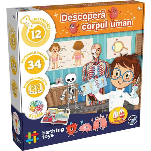 Joc educativ: Descopera corpul uman. Kit STEAM