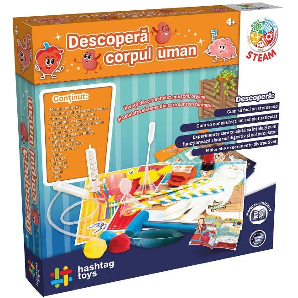 Joc educativ: Descopera corpul uman. Kit STEAM