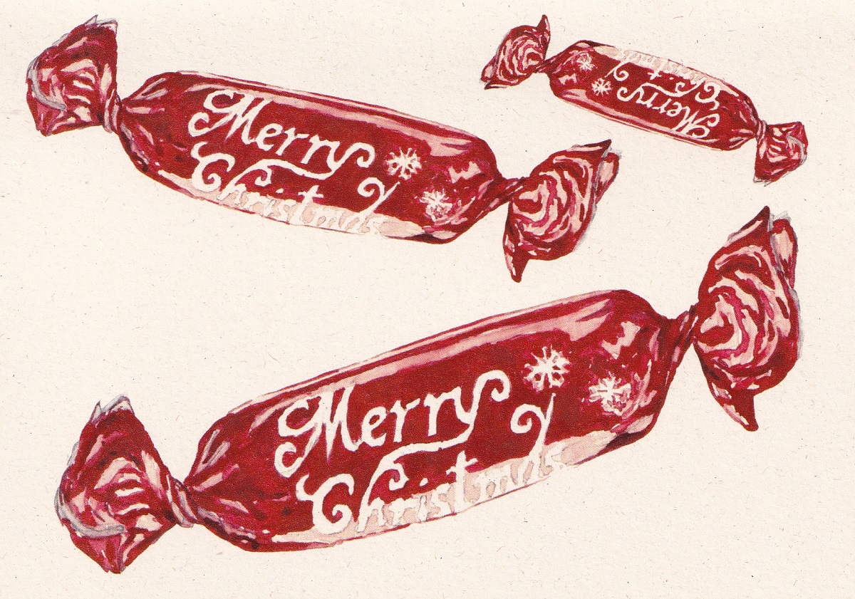  Felicitare: Bomboane Craciun