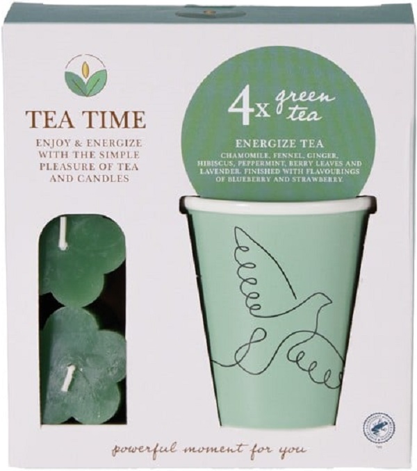 Set cana, ceai si lumanari: Verde