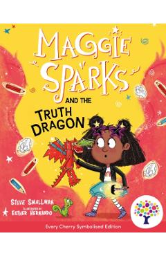 Coperta cărții 'Maggie Sparks and the Truth Dragon: Accessible Symbolised Edition -'
