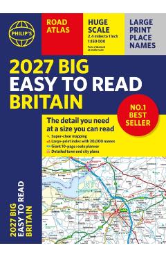 2027 Philip's Big Easy to Read Britain Road Atlas (A3 Paperback)