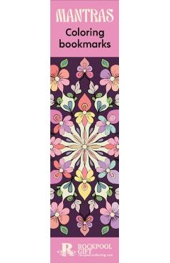Coperta cărții 'Mantras Coloring Bookmarks - Rockpool Publishing'