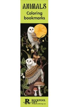 Coperta cărții 'Animals Coloring Bookmarks - Rockpool Publishing'