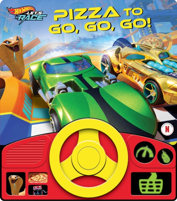 Coperta cărții 'Hot Wheels Let's Race: Pizza to Go, Go, Go! Sound Book -'