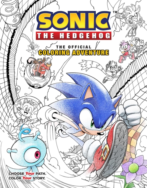Coperta cărții 'Sonic the Hedgehog: The Official Coloring Adventure - Ian Flynn'