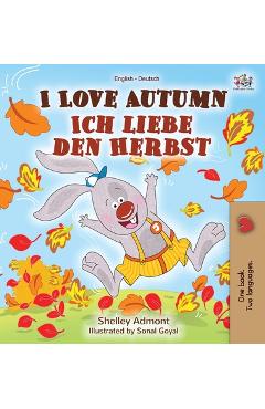 Coperta cărții 'I Love Autumn (English German Bilingual Book) - Shelley Admont'