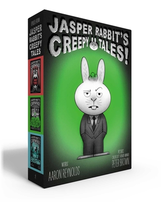 Coperta cărții 'Jasper Rabbit's Creepy Tales! (Chapter Book Boxed Set): Troubling Tonsils!; Unsettling Salad!; Yarn Is Everything! -'