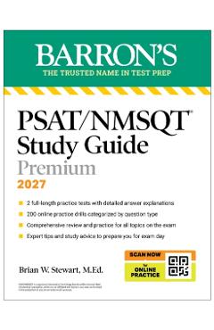 Coperta cărții 'Psat/NMSQT Premium Study Guide, 2027: 2 Practice Tests + Comprehensive Review + 200 Online Drills - Brian W. Stewart'