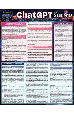 Coperta cărții 'ChatGPT for Students: A Quickstudy Laminated Reference Guide - Frank Blackwell'