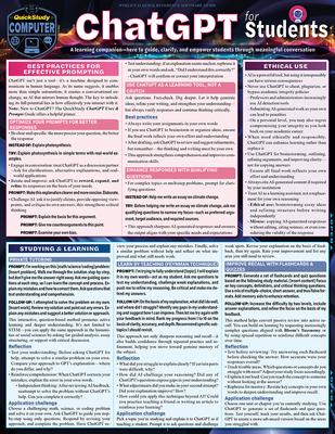 Coperta cărții 'ChatGPT for Students: A Quickstudy Laminated Reference Guide - Frank Blackwell'