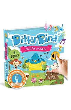 Coperta cărții 'Ditty Bird Action Songs Interactive Sound Book for Toddlers 1- 3 Musical Books for 1 Year Old -'