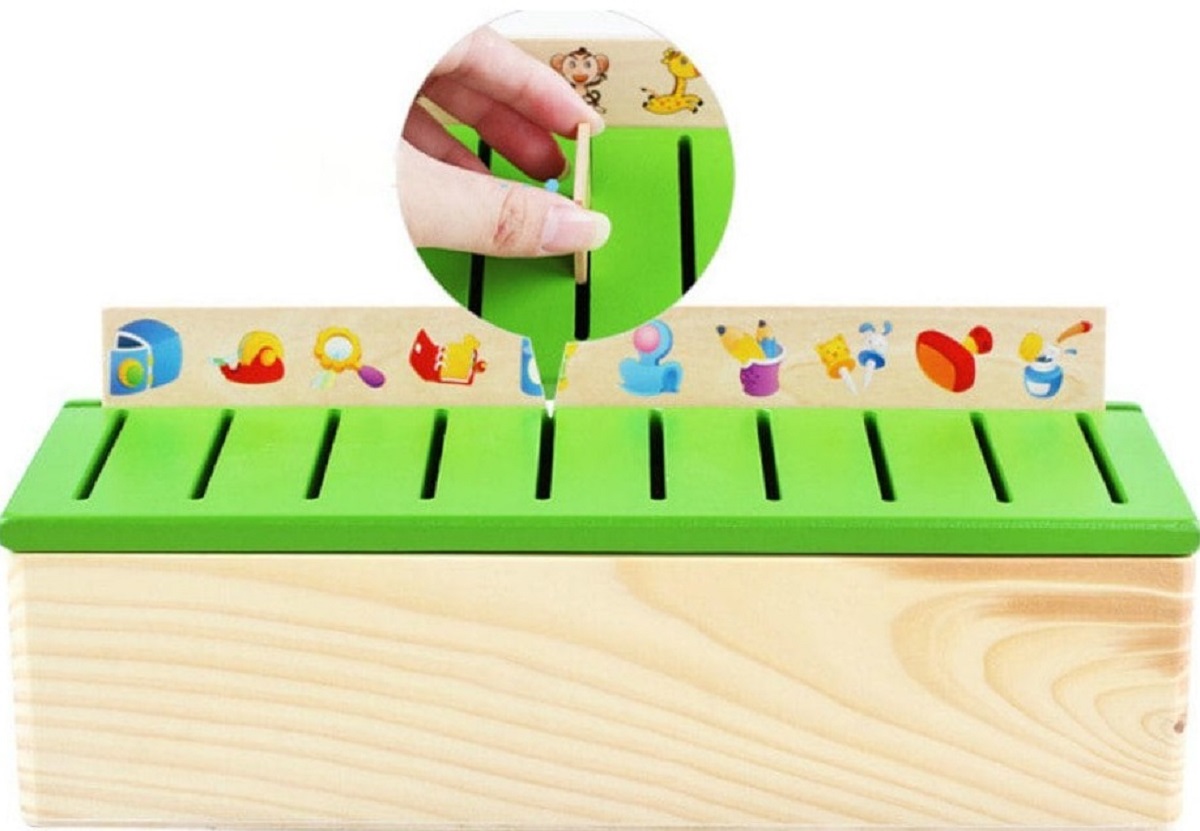 Sortator din lemn. Joc clasificare, sortare si asociere