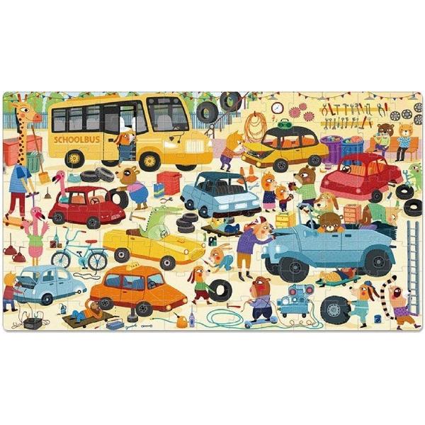 Puzzle in valiza. Busy Garage. 104 piese