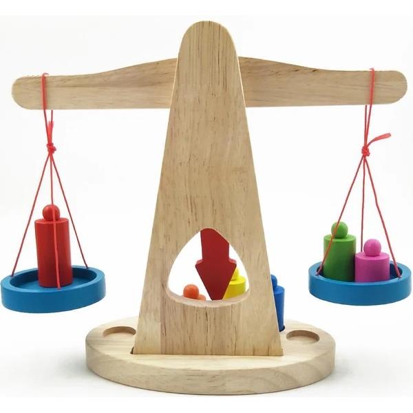 Jucarie: Balanta din lemn. Educational Balance