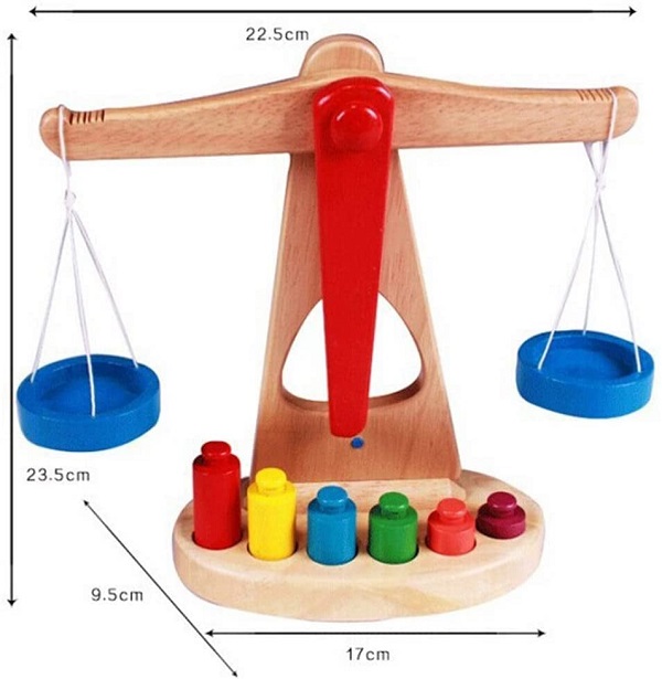 Jucarie: Balanta din lemn. Educational Balance