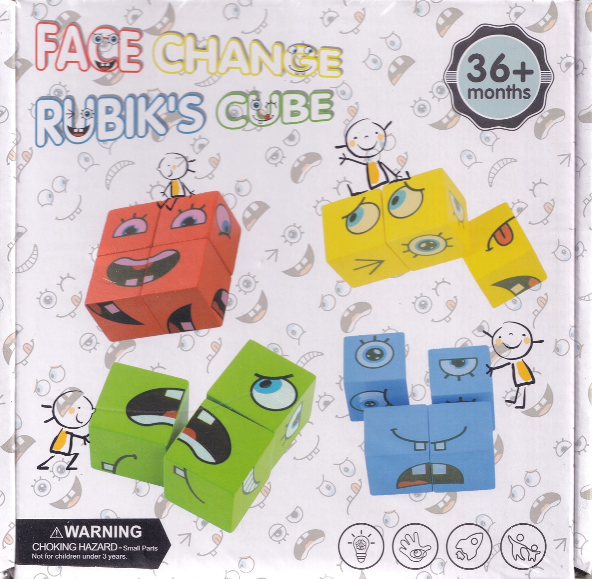 Joc expresii faciale. Face change Rubik's Cube
