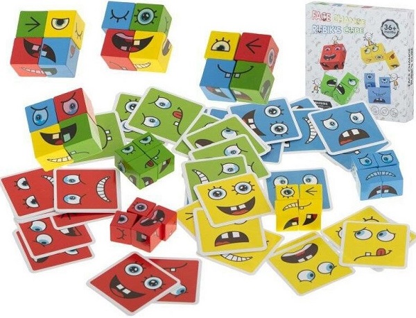 Joc expresii faciale. Face change Rubik's Cube