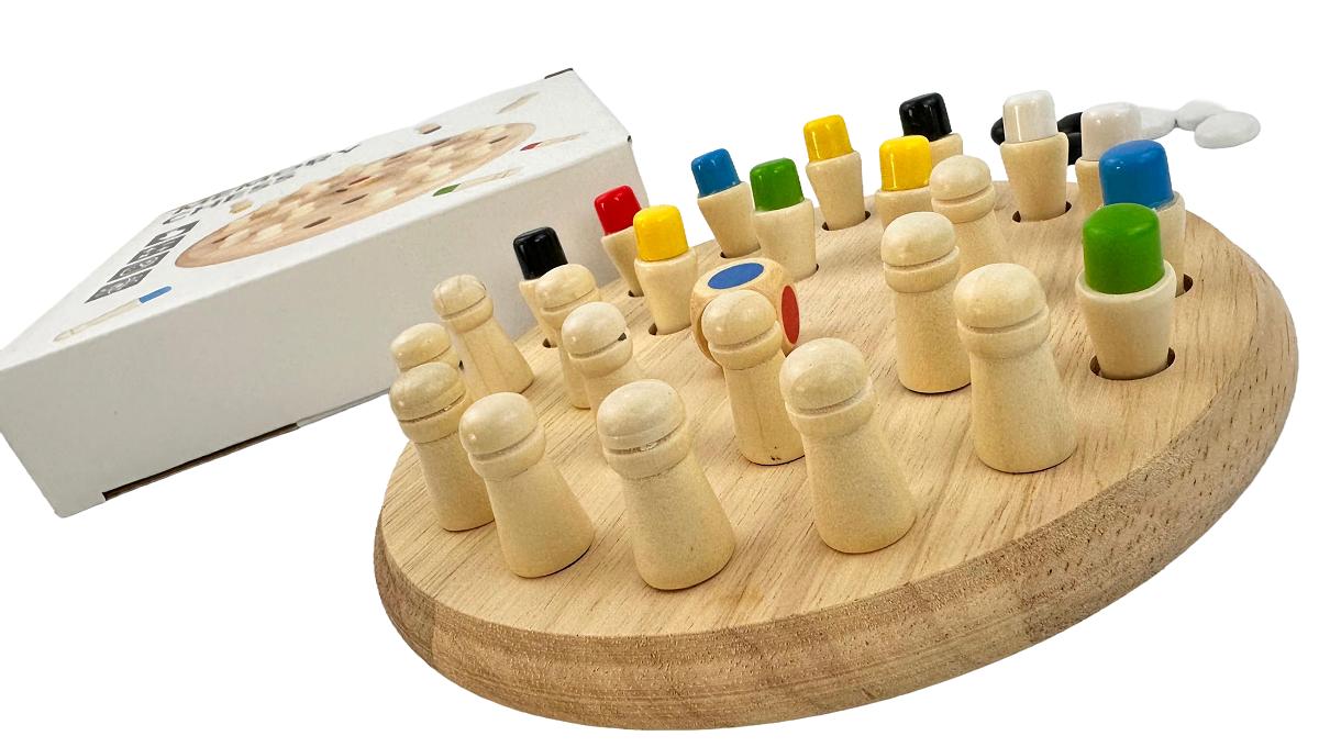 Imaginea produsului 'Joc educativ 2 în 1: Joc de memorie Memory Chess cu pioni colorați + Joc roman de strategie Rota'