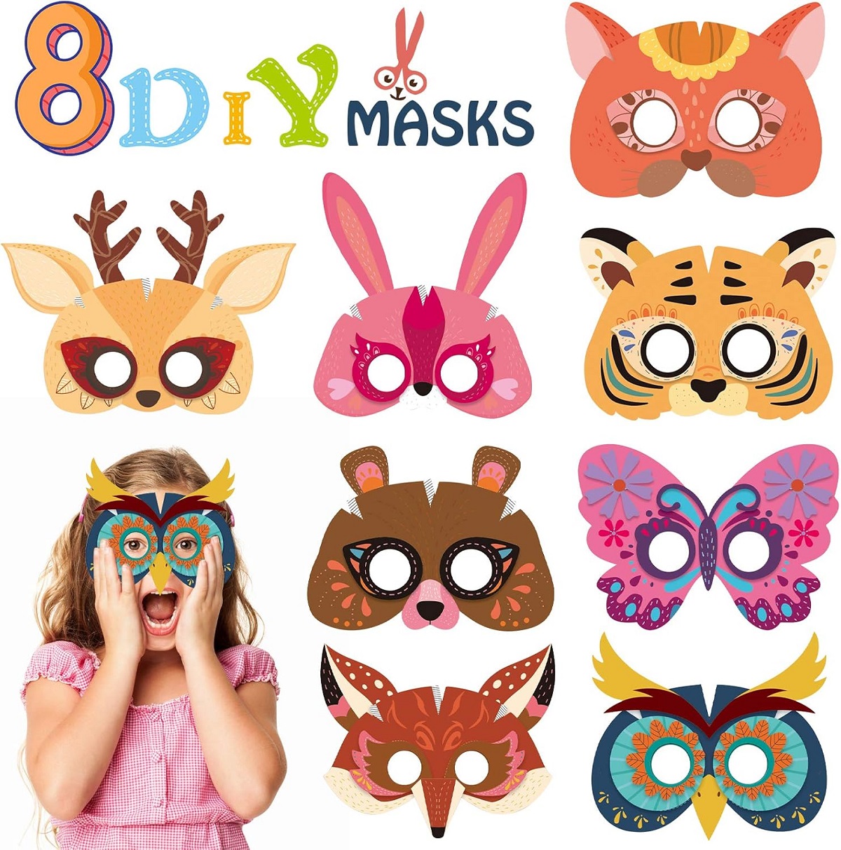 Set masti 3D. Paper Masks. Animale