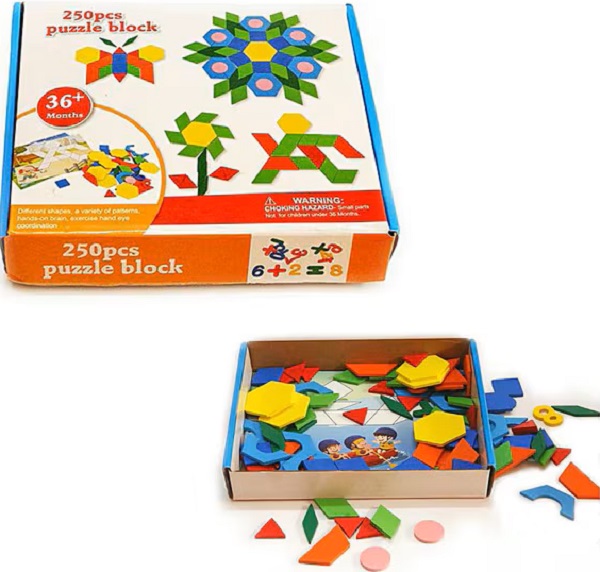 Joc: Tangram din lemn 250 piese