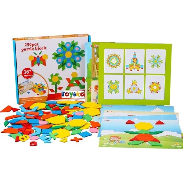 Joc: Tangram din lemn 250 piese