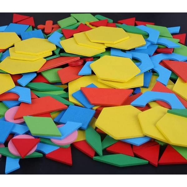 Joc: Tangram din lemn 250 piese