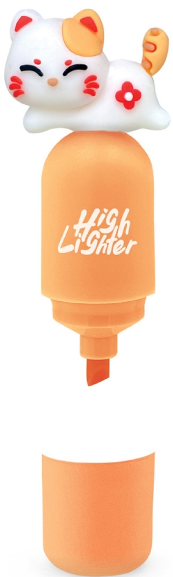 Marker evidentiator. Mini Meow. Portocaliu