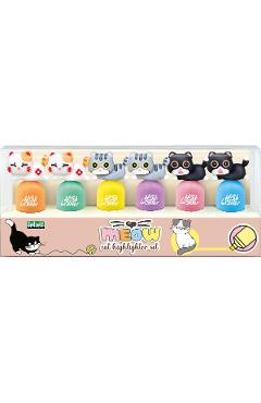 Imaginea produsului 'Set 6 markere evidențiatoare. Mini Meow'