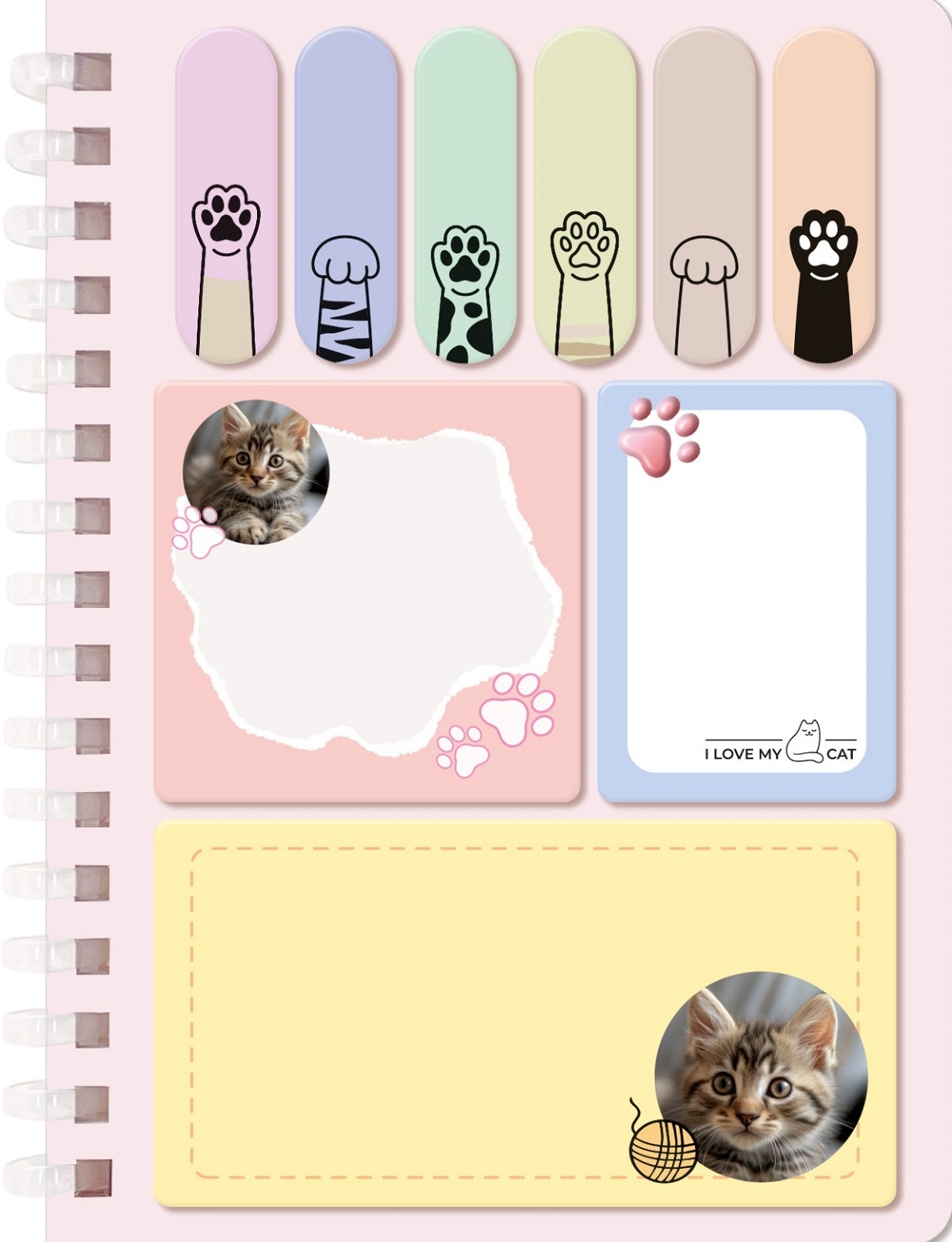Set memo Mini Meow. Pisicuta tarcata