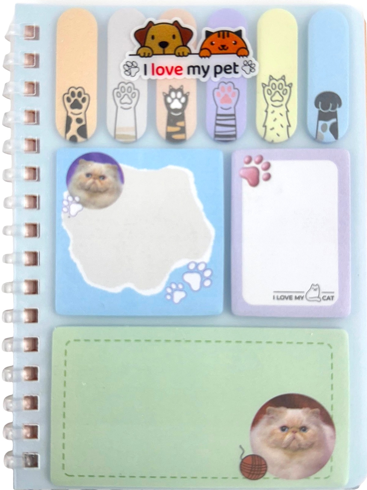 Set memo Mini Meow. Pisicuta alba