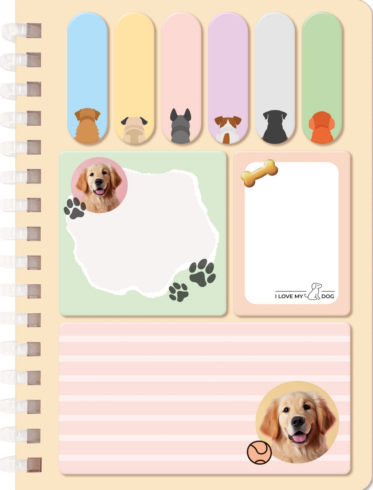 Set memo Mini Meow. Catel bej