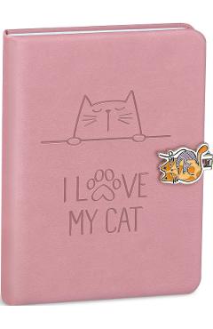 Imaginea produsului 'Jurnal cu închidere magnetică. I love my cat. Roz'