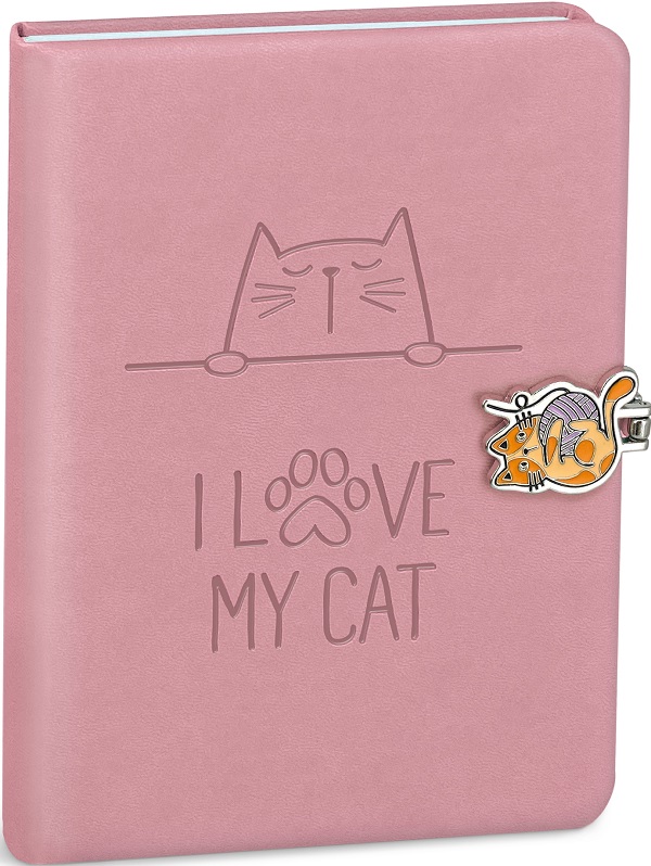 Jurnal cu inchidere magnetica. I love my cat. Roz