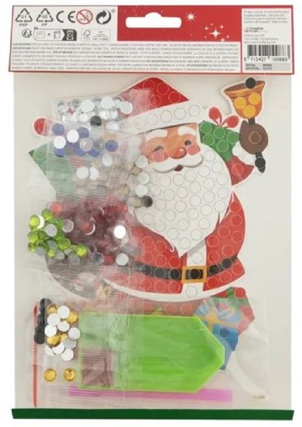 Set creativ: Christmas Diamond Painting. Mos Craciun